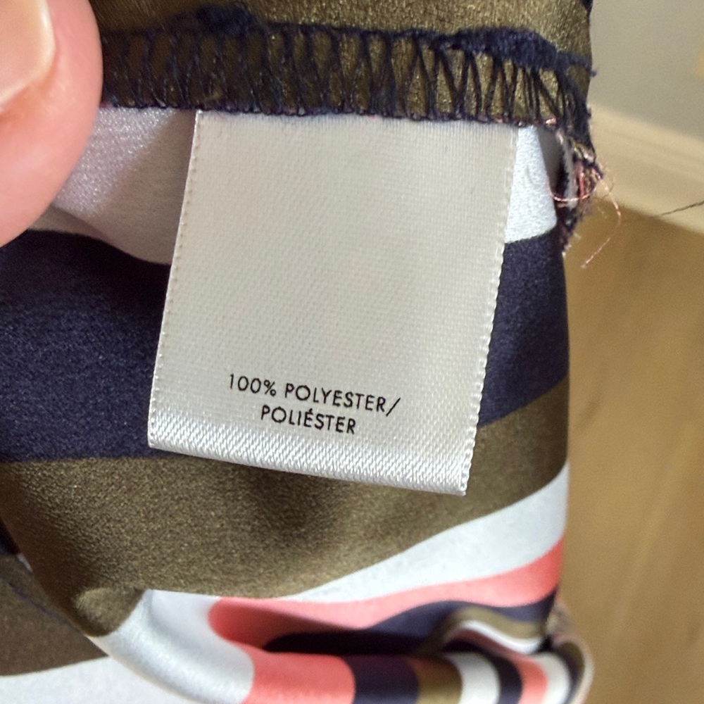 Ann Taylor Coral and Navy Striped Top - Picture 6 of 8
